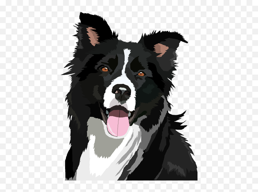 Border Collie Png File - Simple Cartoon Border Collie Emoji,Husky/border Collie Emoji