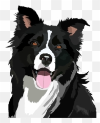 Border Collie Png File - Simple Cartoon Border Collie Emoji,Husky/border Collie Emoji