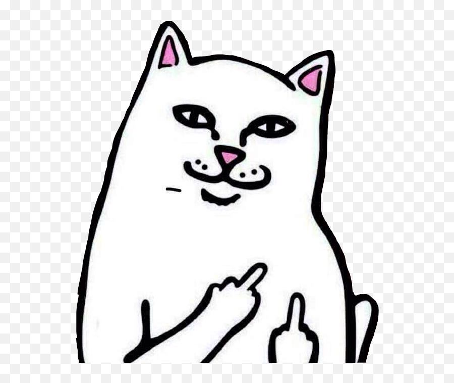 Middle Finger Cat Png Transparent Png - Png Middle Finger Cat Emoji,Emoji Giving The Finger