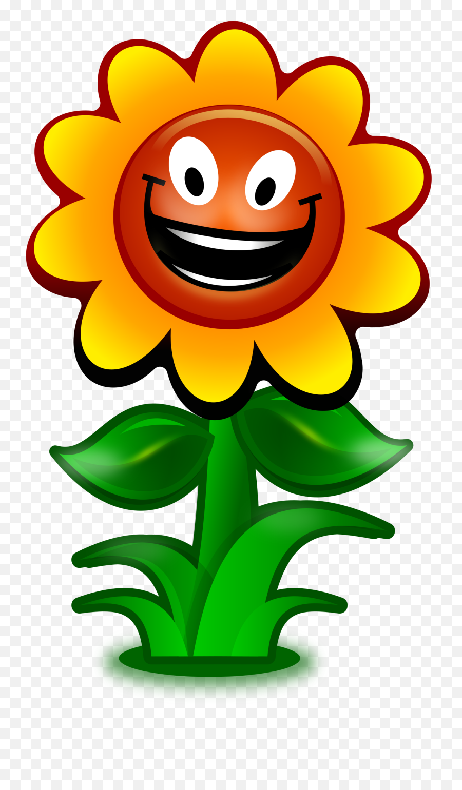 Sunflower Clip Art At Vector Clip Art - Cartoon Flower Clipart Emoji,Sunflower Emoji
