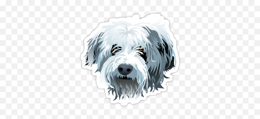 Beau Sticker - Vulnerable Native Breeds Emoji,Old English Sheep Dog Emoji