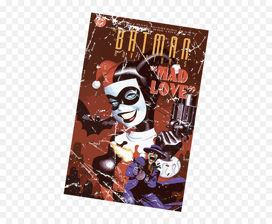 Us Dc Harley Quinn Cover Mad Love - Animated Harley Quinn Posters Emoji,The Emojis Harley Quinn Drawings