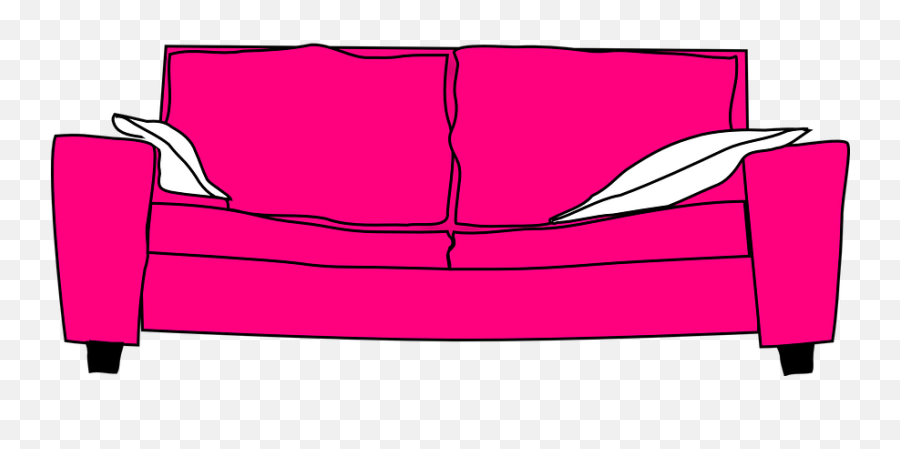 Sofa Clipart Animated - Cartoon Sofa With Pillows Png Emoji,Tiger Emoji Pillows