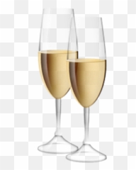 Transparent Champagne Flutes Clipart - Transparent Background Champagne Flutes Clipart Emoji,Champagne Glass Emoji