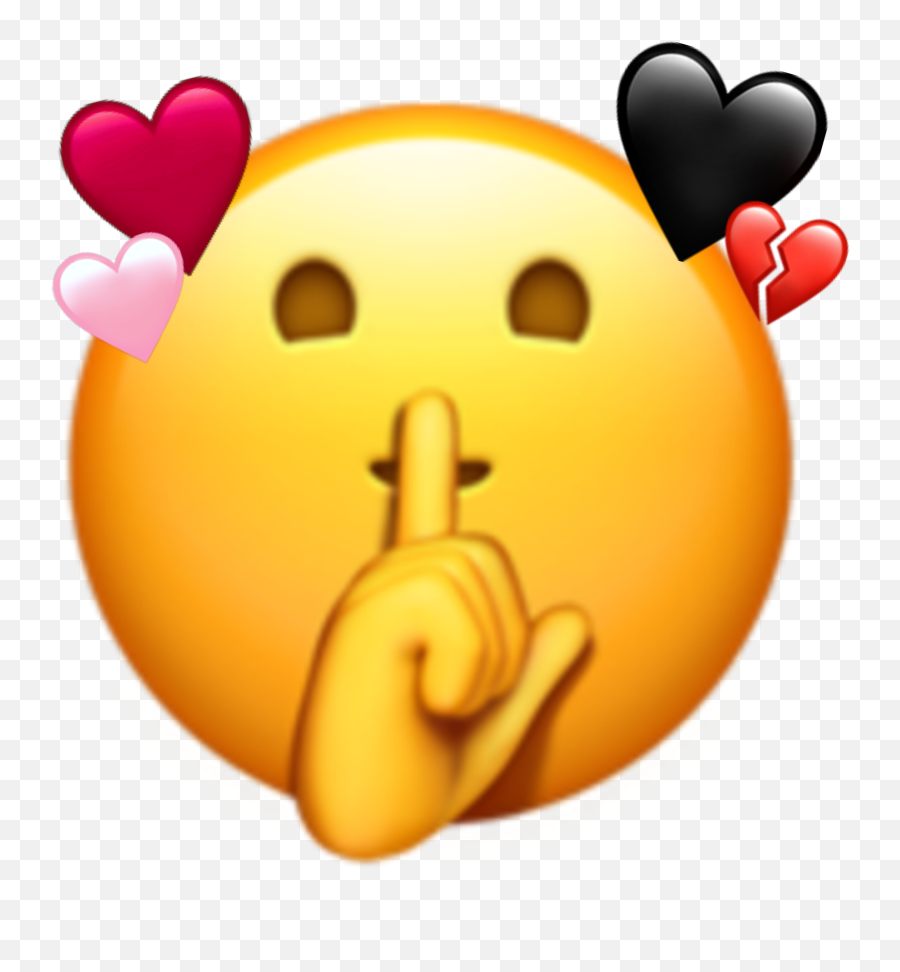 Emoji Secretlove Sticker - Face With Finger Covering Closed Lips,Love It Emoji