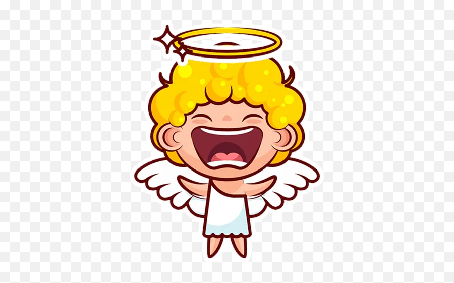 Baby Angel By Dona Walls - Sticker Maker For Whatsapp Emoji,Brown Baby Angel Emoji