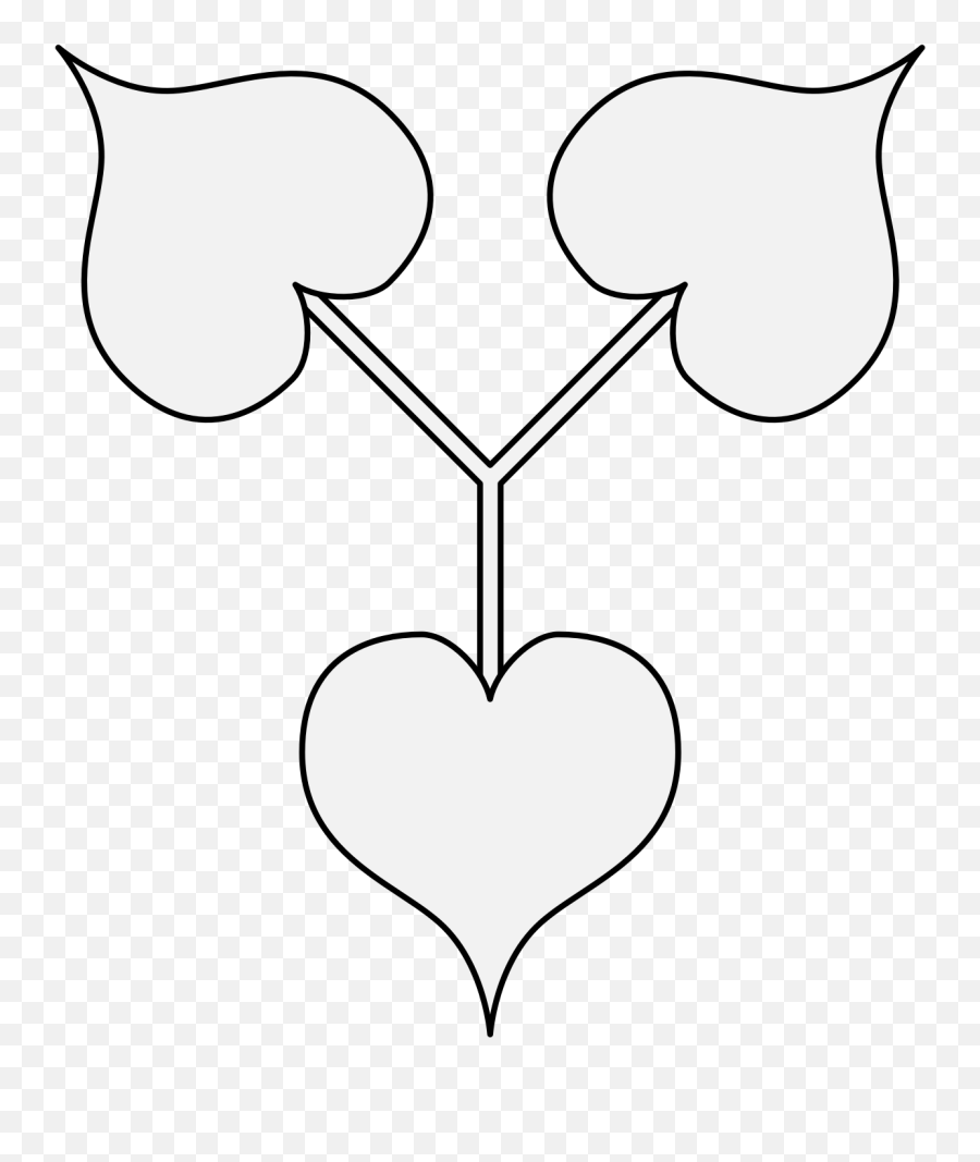 Linden - Traceable Heraldic Art Emoji,Heavy Black Heart Emoji