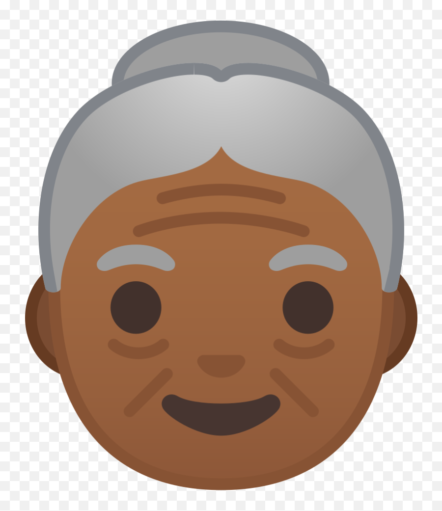 Old Woman Emoji With Medium - Dark Skin Tone Meaning And Face Old Lady Emoji,Grandma Emoji