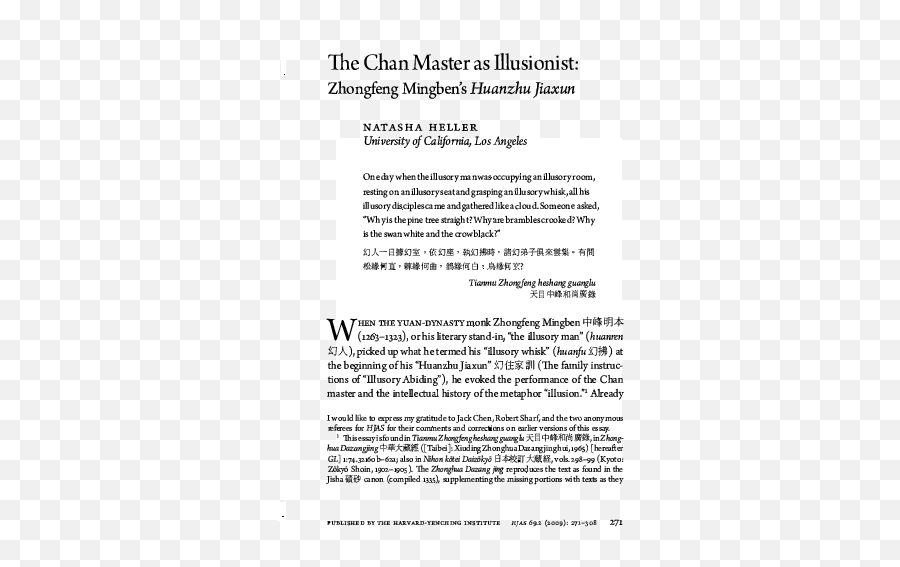 Pdf The Chan Master As Illusionist Zhongfeng Mingbenu0027s - Empty Emoji,Works Emotion 11r