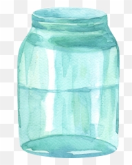 Ftestickers Watercolor Jar Sticker - Cylinder Emoji,Mason Jar Emoji