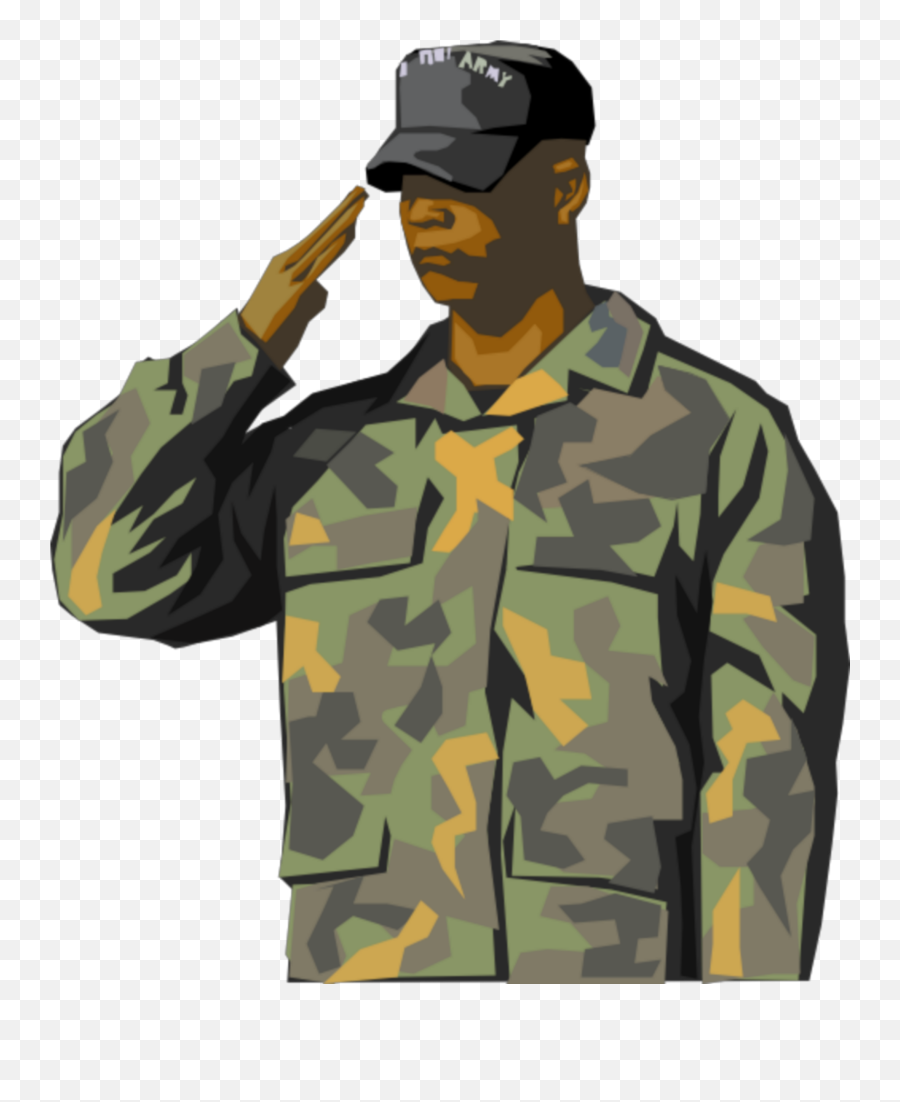 Ftestickers Soldier Army Sticker - Army Clip Art Emoji,Army Salute Emoji