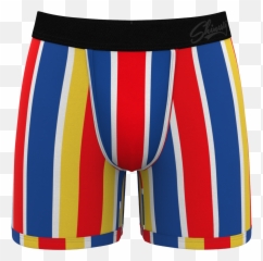 The Eric Formans Primary Retro Stripes Ball Hammock Pouch Underwear - Solid Emoji,Ballsack Emoji