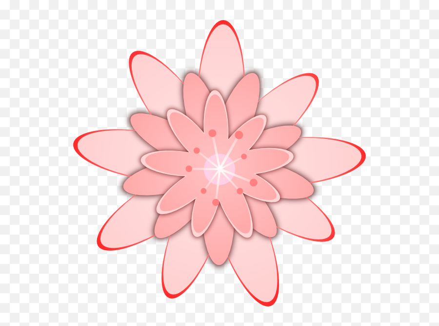 Drawing Flower Outline Clip Art Pink Flower 15 Clip Art Emoji,Cherry Blossom Emoji