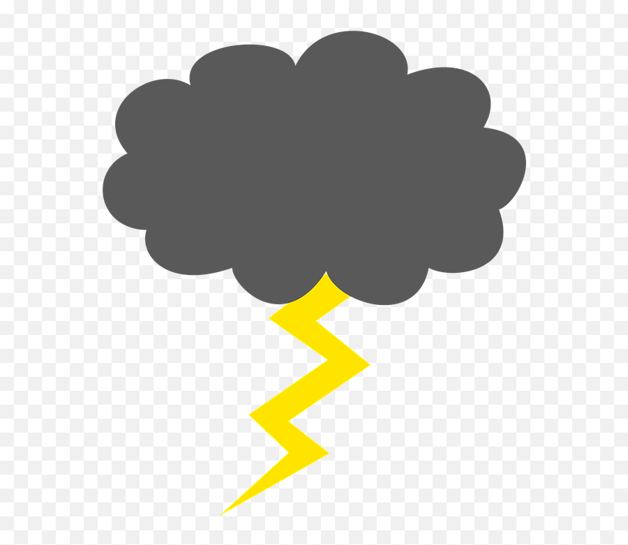 Lightning Clipart Gray Cloud Lightning - Cloud With Lightning Bolt Transparent Emoji,Cloud With Lightning Emoji