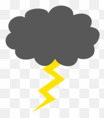 Lightning Clipart Gray Cloud Lightning - Cloud With Lightning Bolt Transparent Emoji,Cloud With Lightning Emoji