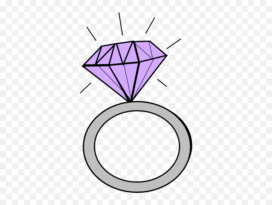 Diamond Clip Art Cartoon Purple Transprent Png - Engagement Ring Animation Emoji,Diamond Shape Emoji