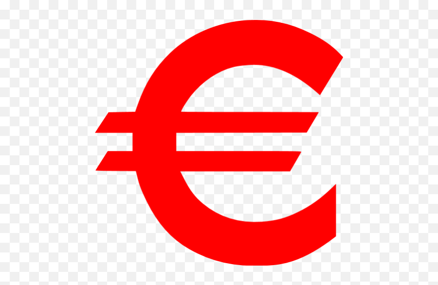 Red Euro Icon - Euro Sign Red Png Emoji,Euro Emoticon