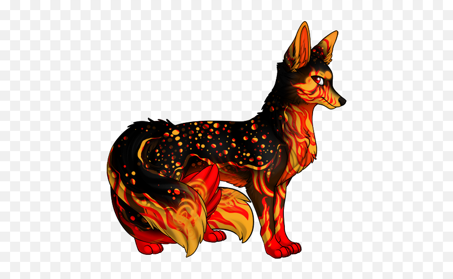 Fire Flame Black Red Sticker By Dragaypultu200d - Animal Figure Emoji,The Emoji With Fire And A Dog