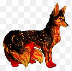 Fire Flame Black Red Sticker By Dragaypultu200d - Animal Figure Emoji,The Emoji With Fire And A Dog