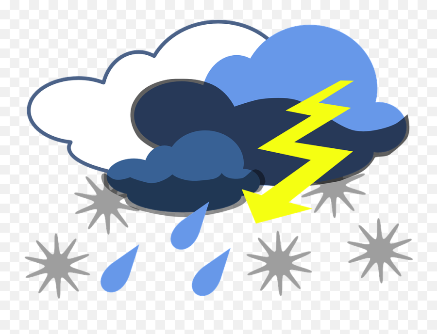 Thunderstorm Clipart Thunder Sound - Thunderstorm Clipart Png Emoji,Emoji Blitz Lightning Bolt