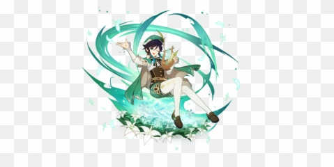 The Most Edited - Venti Genshin Impact Transparent Emoji,Sad Little Bard Emoji