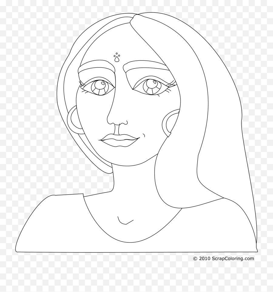 Girl Face Coloring Pages - Hair Design Emoji,Dessin Blank Face For Drawing Emotions