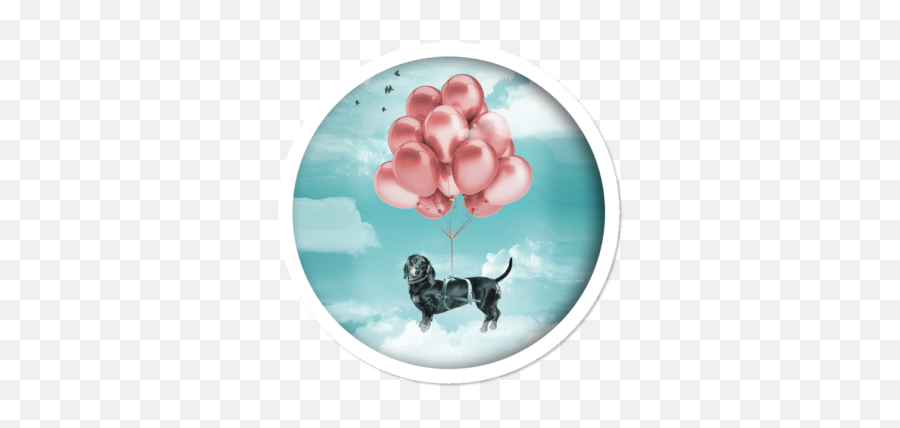 Best Cloud Stickers Design By Humans - Balloon Emoji,Puking Dog Emoji