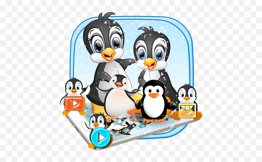 Cartoon Penguin Launcher Theme Apk 1 - Animal Figure Emoji,Penguin Emojis Computer Art