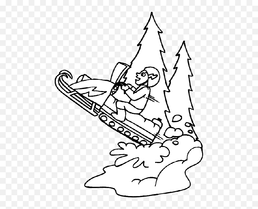 Snowmobiling Coloring Page - Free Coloring Pages Snowmobile Emoji,Coloring Pages Of Emojis Skis
