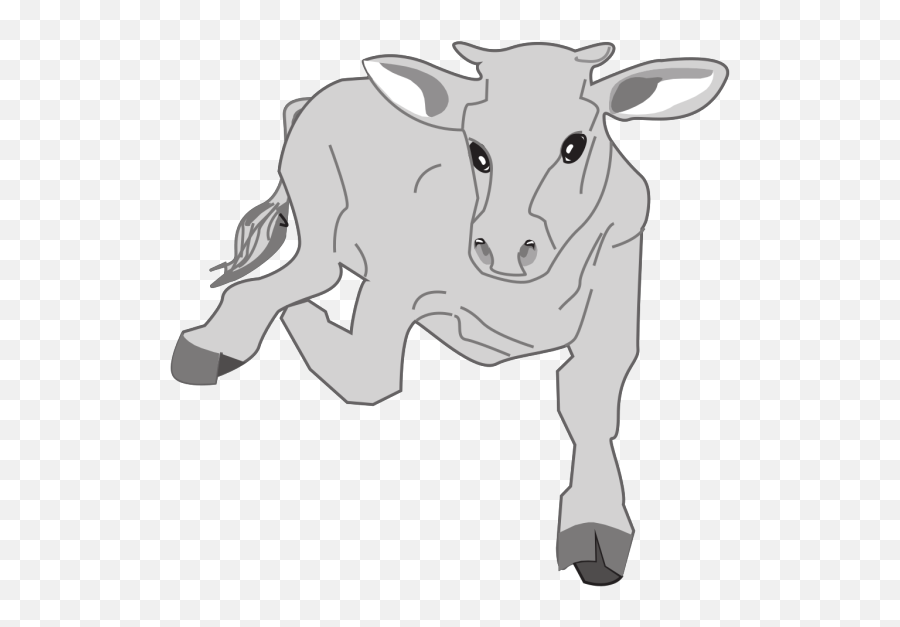 Running Cow Png Svg Clip Art For Web - Download Clip Art Cow Running Easy Drawing Emoji,Cow And Man Emoji