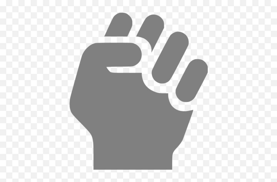 Gray Clenched Fist Icon - Fist Icon Emoji,Fists Up Emoticon