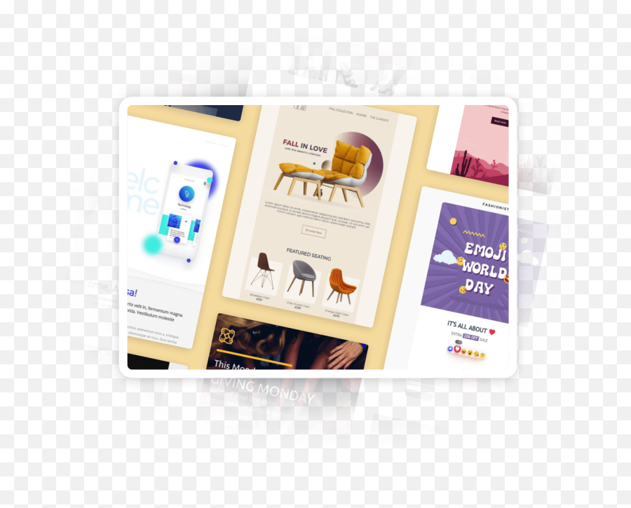 Email Templates Emma Emoji,Emojis Circular Layout
