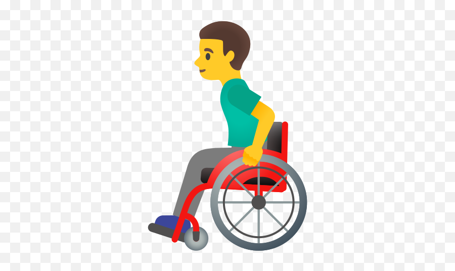 Man In Manual Wheelchair Emoji - Dibujo Persona En Silla De Ruedas,Wheelchair Emoji Twitch