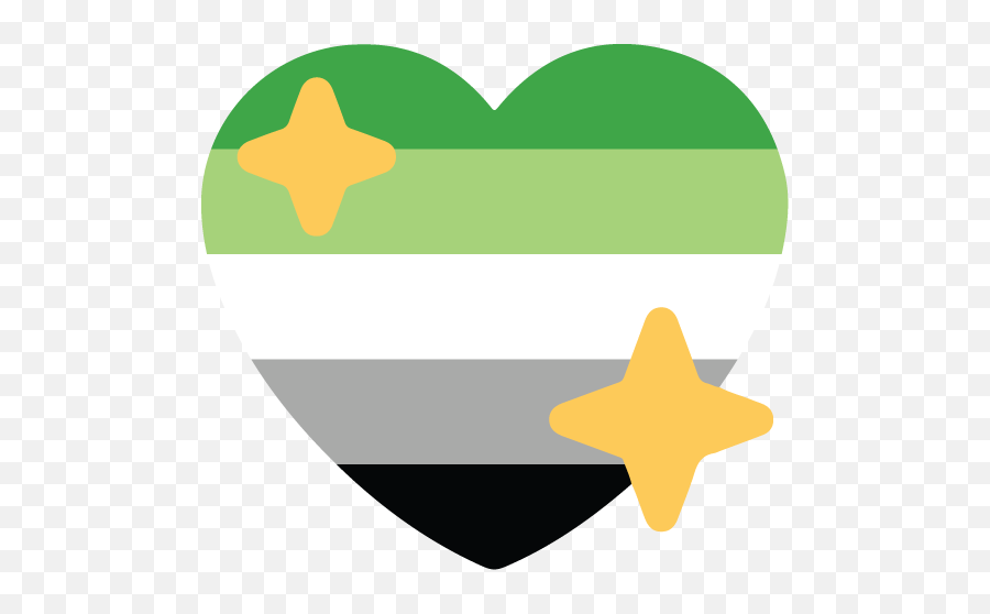 Hey - Aromantic Heart Emoji Transparent,Sparkle Heart Emoji