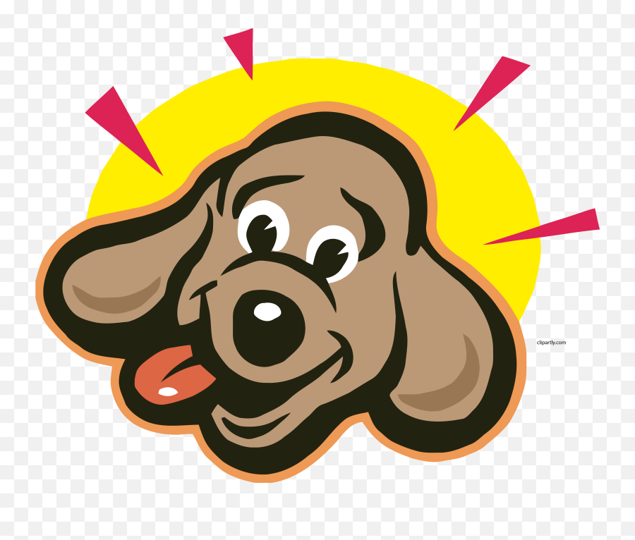 Happy Cartoon Dog Face Transparent Png - Cartoon Dog Face Logo Emoji,Dog Face Emoji