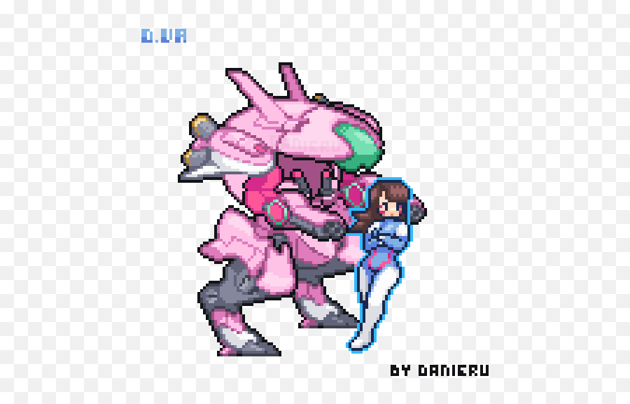 Top Dva Stickers For Android Ios - D Va Pixel Art Gif Emoji,D.va Emoji