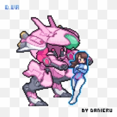Top Dva Stickers For Android Ios - D Va Pixel Art Gif Emoji,D.va Emoji