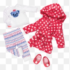 Snuggle Up Pajama Outfit And Bathrobe For Dolls Our Emoji,Girls Emoji Bathrobe