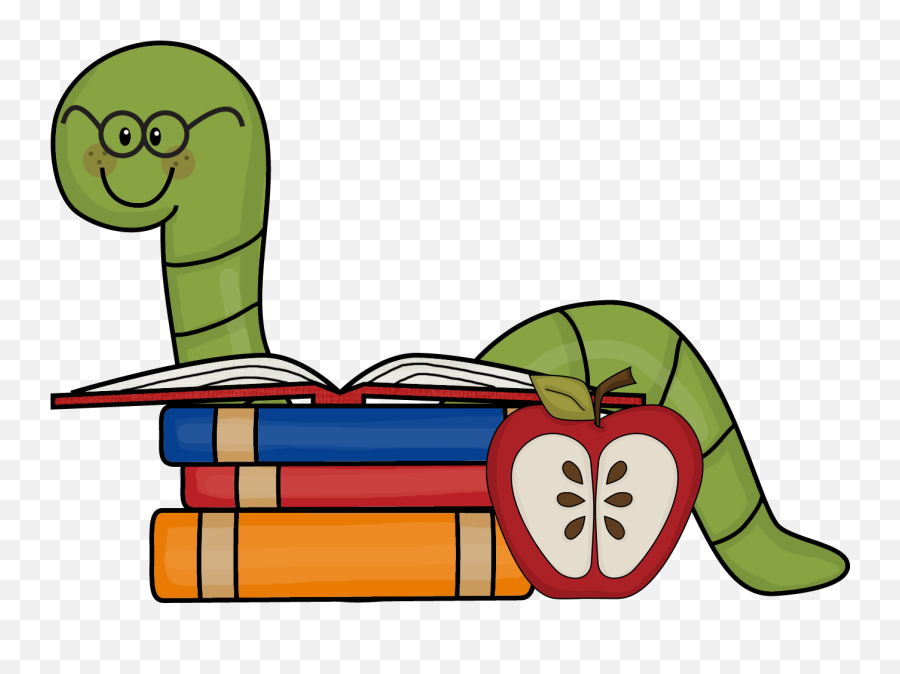 Book Worm Clip Art - Clip Art Library Bookworm Clip Art Emoji,Earthworm Emoji
