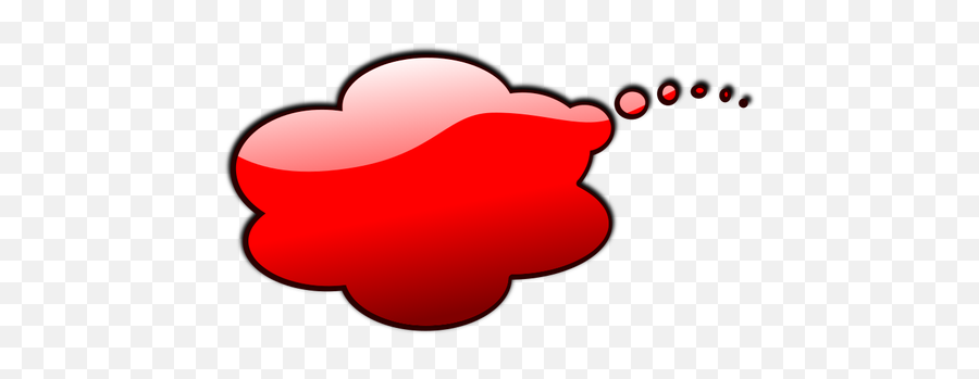 Thinking Cloud Png Download - Thinking Cloud Emoji Icon Transparent Background Speech Bubble Red,Thinking Emoji Png