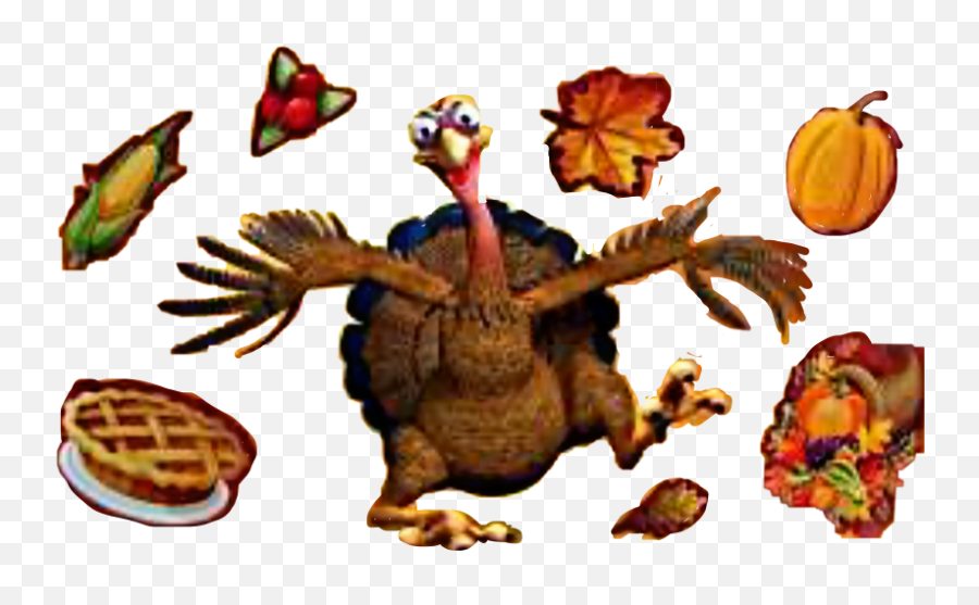 Thanksgiving Feast Turkey Pie Sticker - Vertical Thanksgiving Turkey Background Emoji,Turkey And Pie Emoji