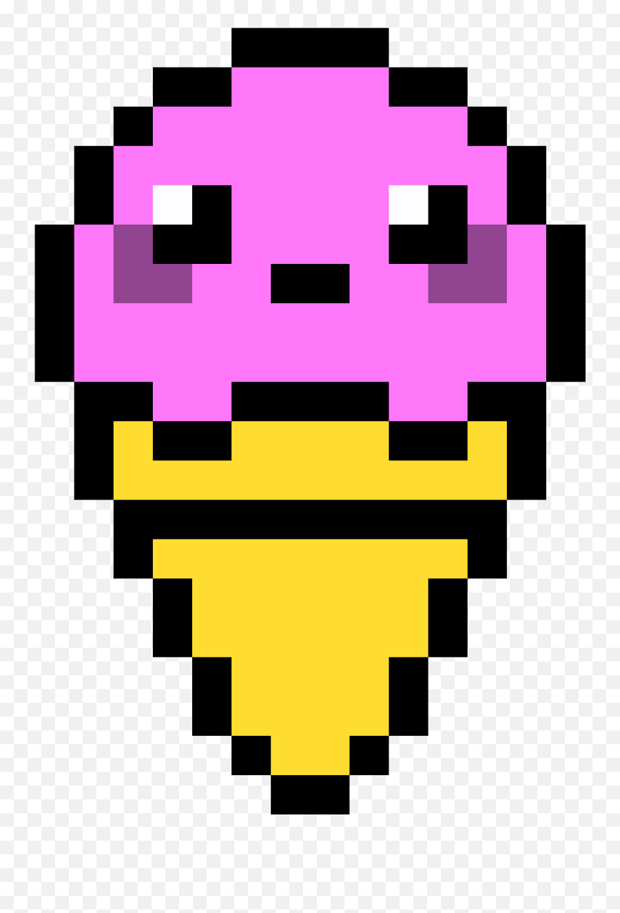 Kawaii Ice - Ice Cream Pixel Art Emoji,Cute Pixels Emoticon Faces