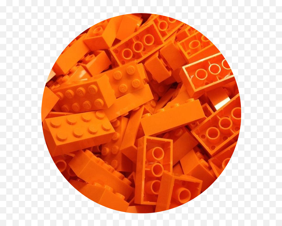 Orange Tumblr Aesthetic Lego Sticker - Orange Legos Emoji,Emoji Sets For Tumblr