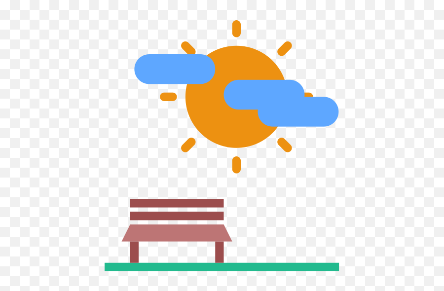 Relax Landscape Nature Bench Free - Light Dark Icon Png Emoji,Relaxed Emoticon Text