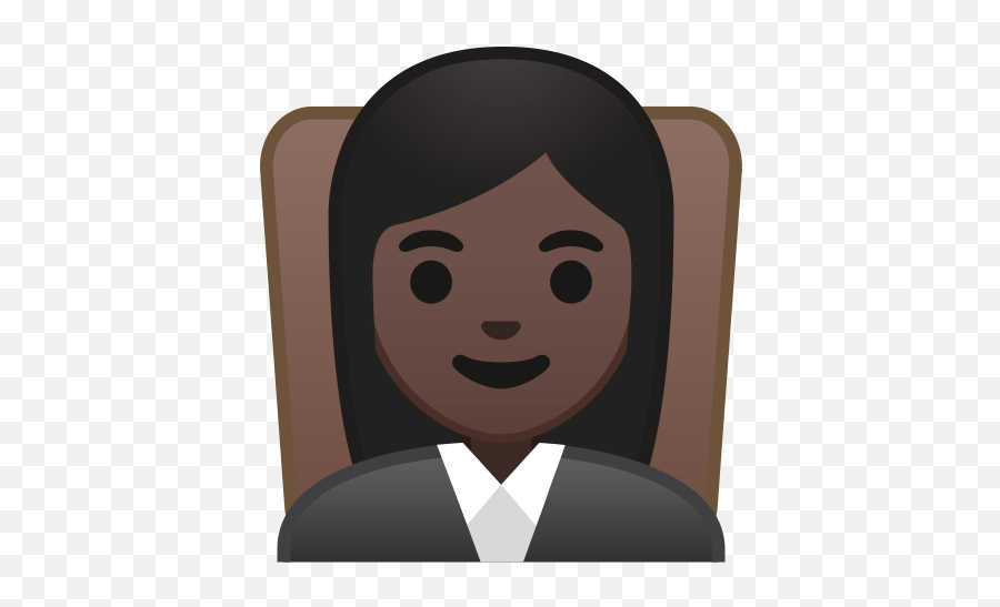 Woman Judge Emoji With Dark Skin Tone - Black Woman Office Worker Emoji,Emoticon Mujer En Balanza