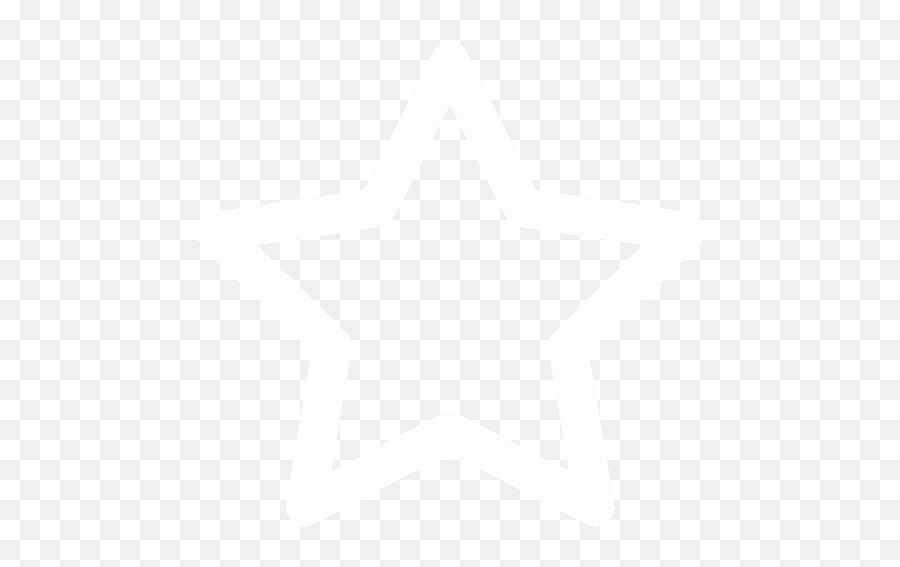 White Outline Star Icon - Star White Icon Png Emoji,Star Emoticon Black And White