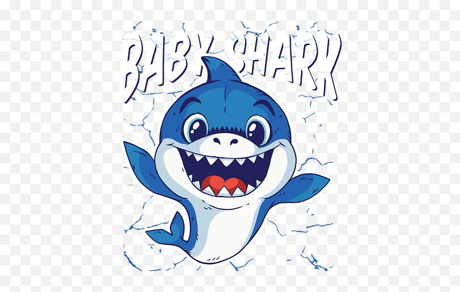 Baby Shark Cute Animal Family Kids Fish Youth T - Shirt For Shark Fish Sticker Baby Emoji,Animated Shark Emoticon