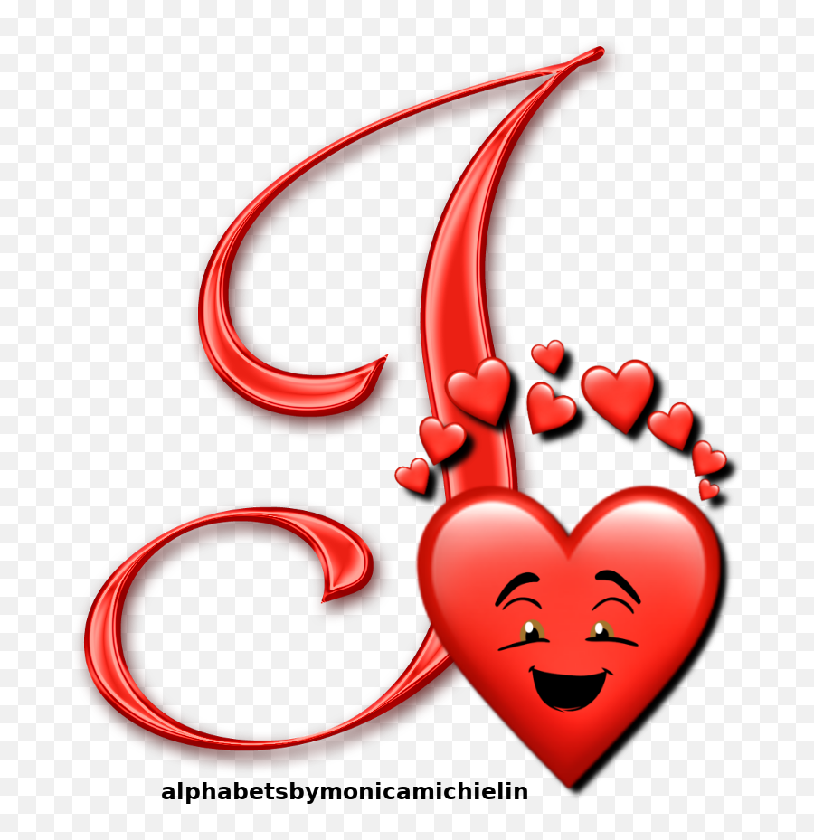 Monica Michielin Alphabets Red Hearts Love Smile Emoji - Girly,Emoji Alphabet Download
