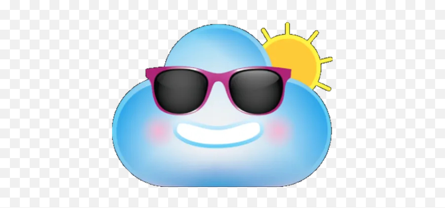 Cloud Weather Whatsapp Stickers - Stickers Cloud Happy Emoji,Weather Emoticon