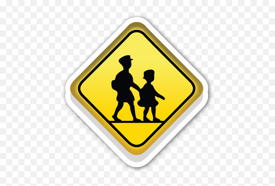 Children Crossing Emoji Emoji Stickers Emoticon,Traffic Emoji